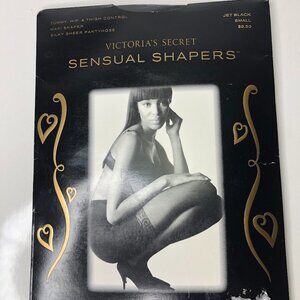𝅺VINTAGE Victoria's Secret Pantyhose Black S